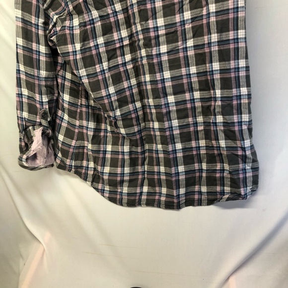 Boston Traders Black Pink An Blue Flannel Shirt W Hoodie Quilt Lined Size XXL - Picture 9 of 11